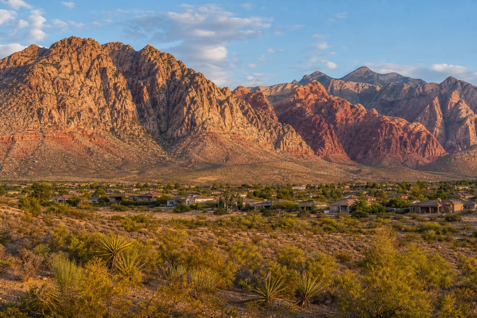 Skye Canyon and Red Rock Canyon Las Vegas mountain views