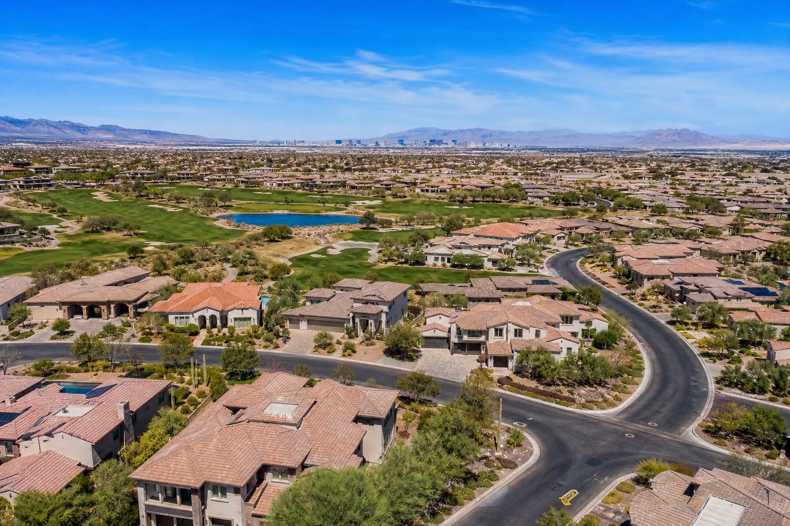 Northwest Las Vegas neighborhood aerial view