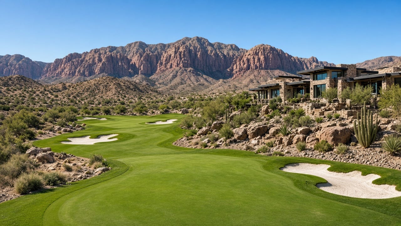 Desert Highlands Golf Course homes in Skye Canyon Las Vegas NV 89166